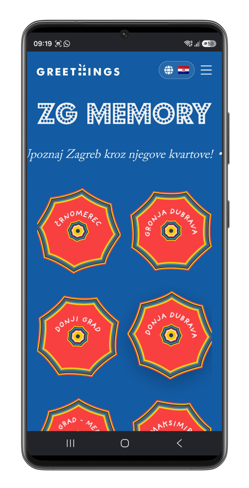 Zagreb
Memory mobile mockup