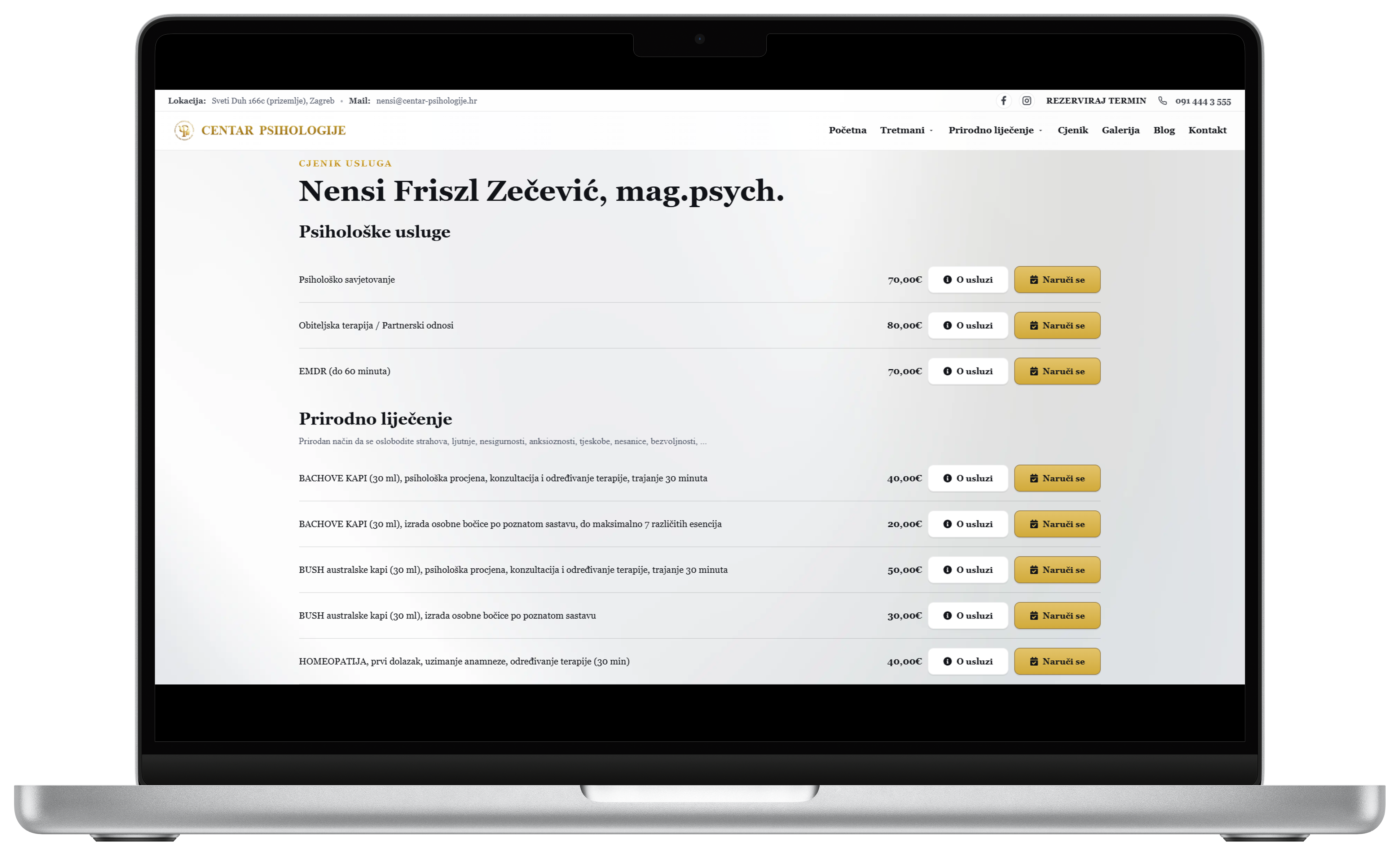 Transparentan prikaz cijena i usluga