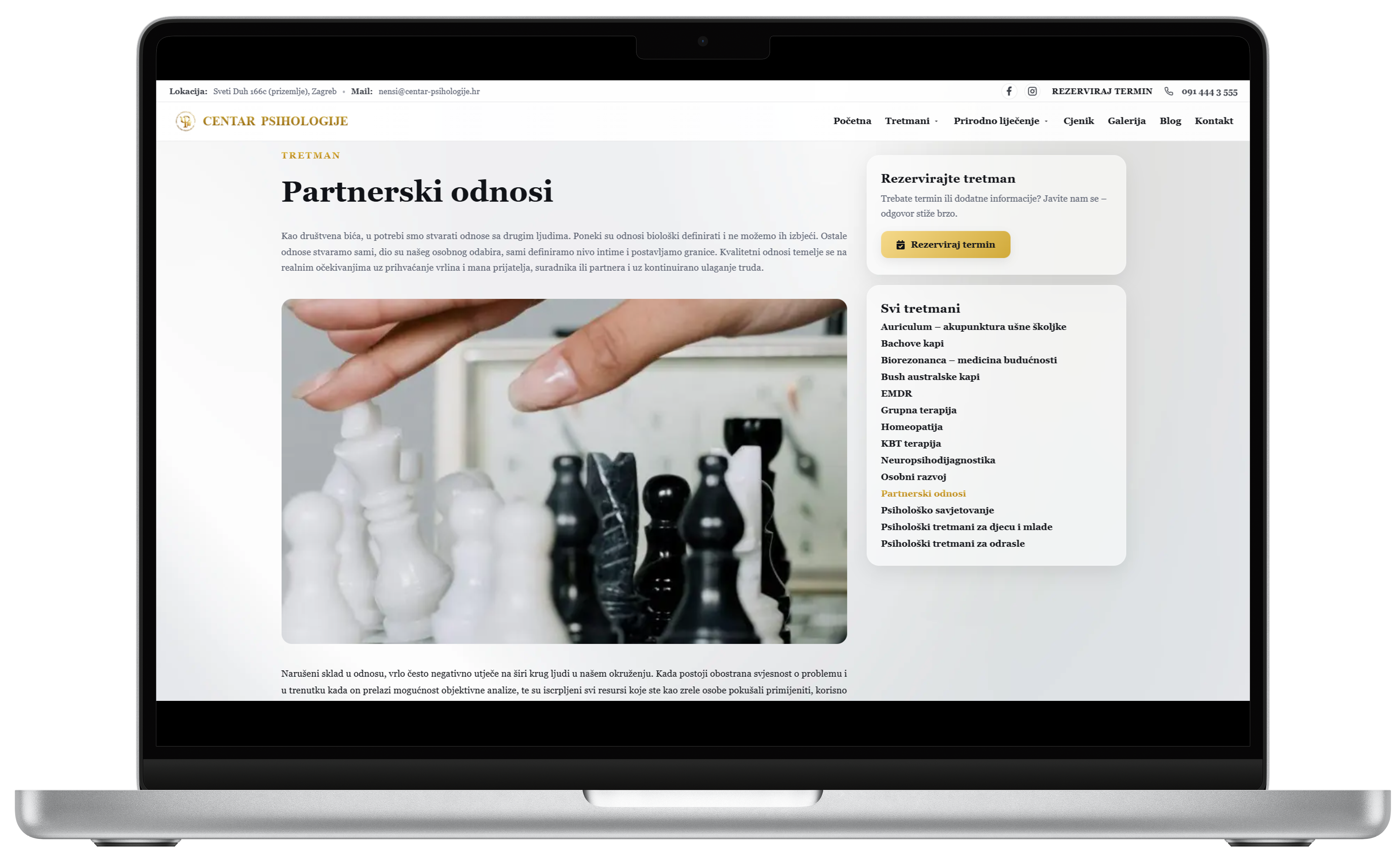 Detaljne stranice tretmana